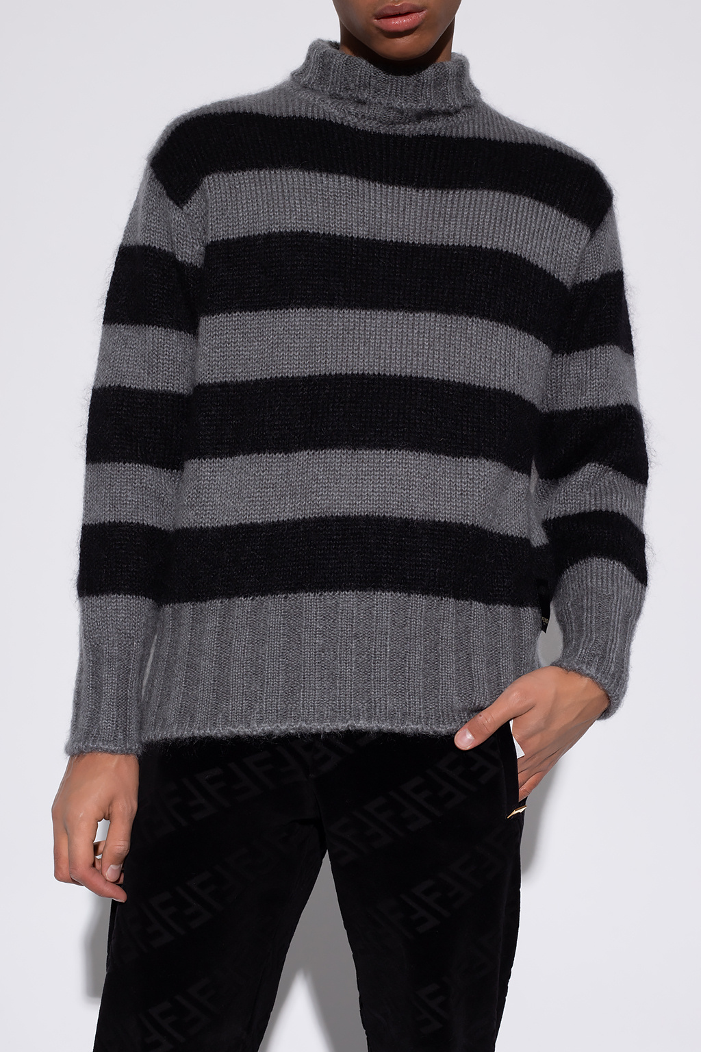 Fendi Striped turtleneck sweater