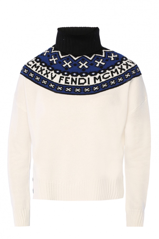 Fendi Embroidered turtleneck sweater 