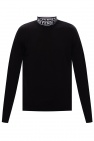 Fendi BLACK Turtleneck sweater with logo