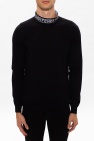 Fendi BLACK Turtleneck sweater with logo