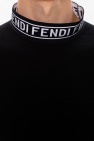 Fendi BLACK Turtleneck sweater with logo