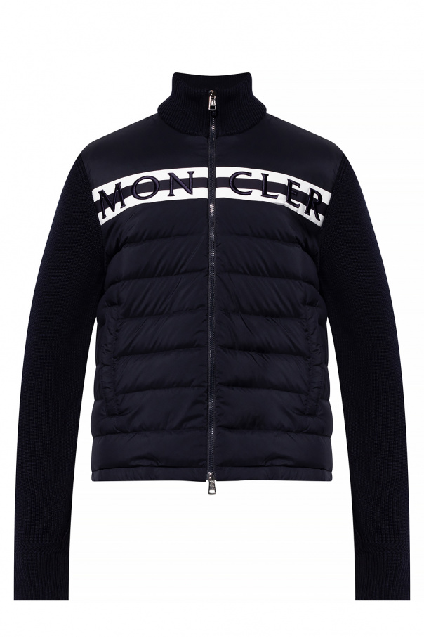 Moncler jacket shearling with logo