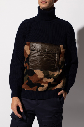 Moncler Turtleneck sweater with camo motif
