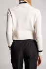 Moncler cream Sweater with padded panel