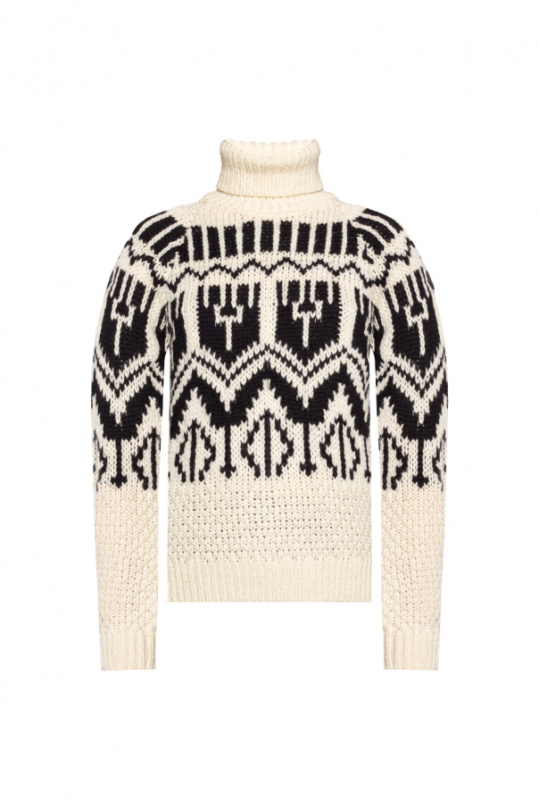 Moncler Knitted turtleneck sweater with logo