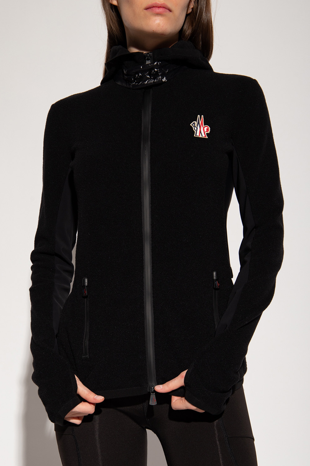 Moncler Grenoble hoodie boxy-fit with logo patch