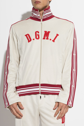 Dolce & Gabbana Dolce & Gabbana White Track Jacket with Stand Collar