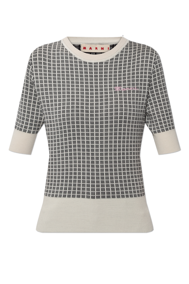 Top with embroidered logo od Marni