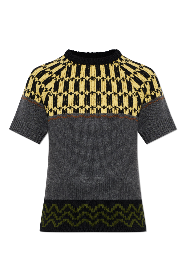 Wool sweater with short sleeves od Marni