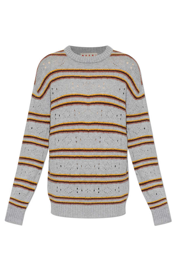 Cashmere sweater with striped pattern od Marni