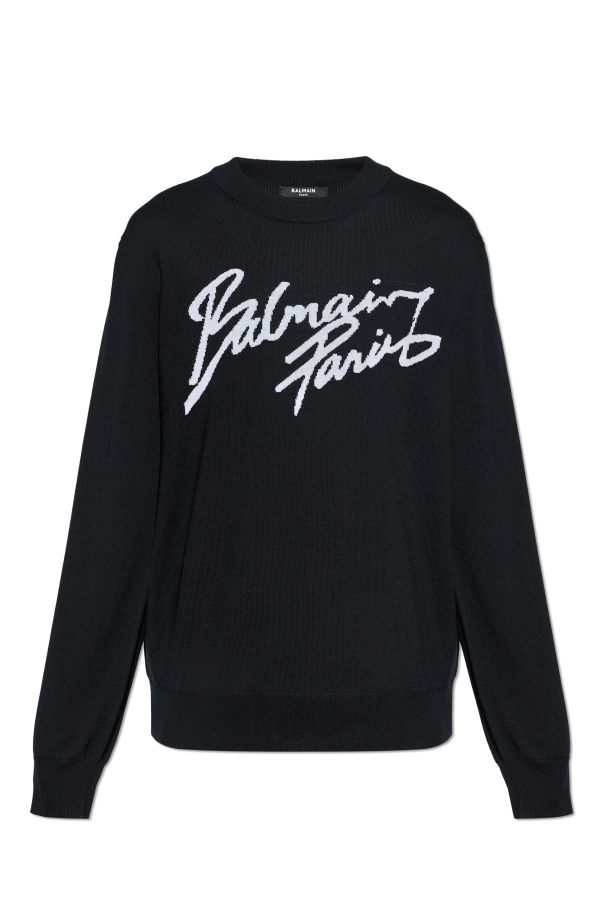 Wool sweater with logo od Balmain