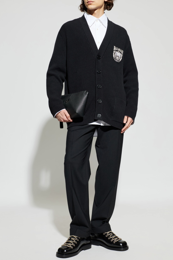 Balmain Cardigan with a shimmering applique