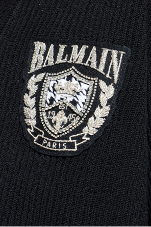 Balmain Cardigan with a shimmering applique