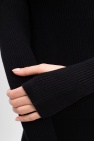 Reebok x Victoria Beckham BLACK Ribbed turtleneck sweater with logo