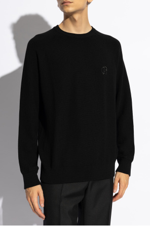 Giorgio Armani Wool jumper with embroidered logo