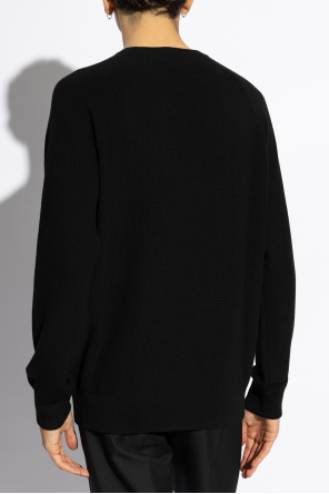 Giorgio Armani Wool sweater with embroidered logo