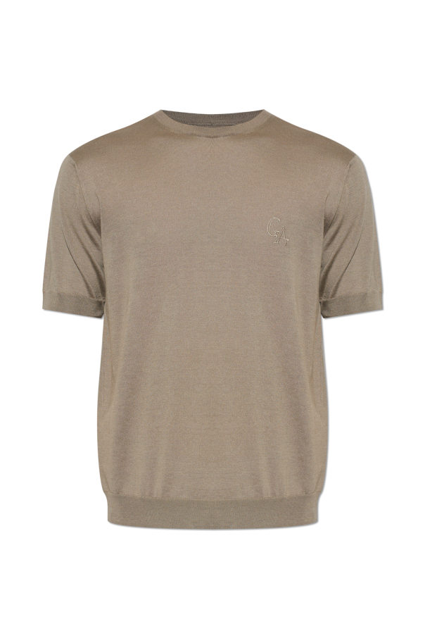 T-shirt with embroidered logo od Giorgio Armani
