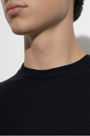 Giorgio Armani Suéter de lana con logo bordado
