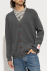 Golden Goose GREY Cardigan with logo