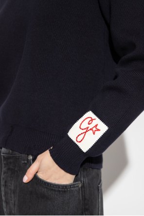 Golden Goose gestreiftes Sweater with logo