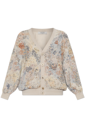 Cardigan with shimmering appliqués