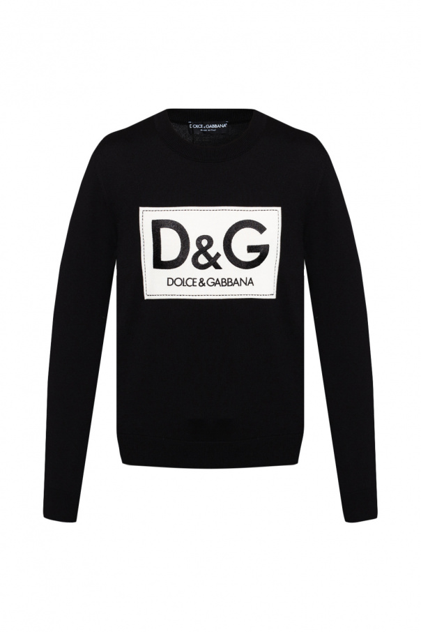 Dolce & Gabbana logo-waist stretch leggings Wool sweater