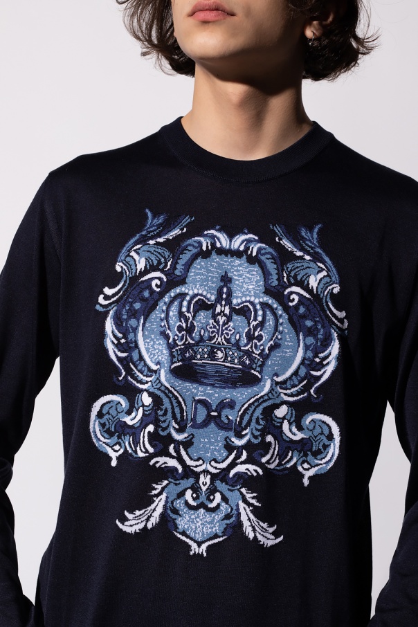 Navy blue Sweater with logo Dolce & Gabbana - Vitkac Norway