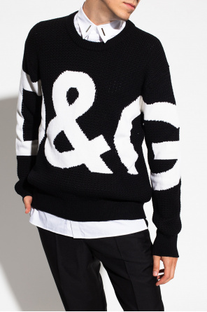 DOLCE & GABBANA RUCHED DRESS Sweater with logo