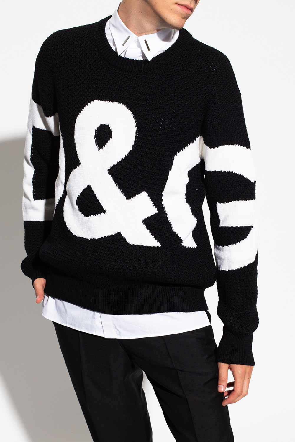 Dolce & Gabbana Outlet: sweatshirt in jersey - White  Dolce & Gabbana  sweater L4JWDOG7IJ8 online at