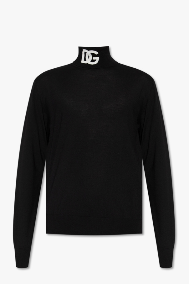 Dolce & Gabbana Majolica Print Cotton Bermuda Shorts Turtleneck sweater with logo