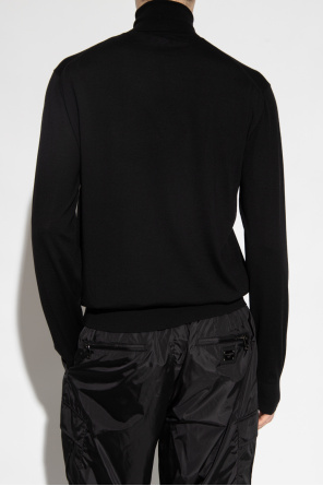 Dolce & Gabbana Majolica Print Cotton Bermuda Shorts Turtleneck sweater with logo