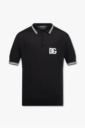 Polo shirt with monogram od Dolce & Gabbana logo-detail zip-fastening jacket