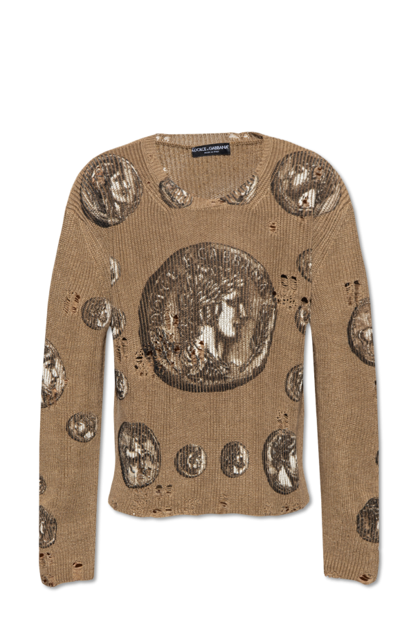 Dolce & Gabbana Sweter z efektem ‘vintage’