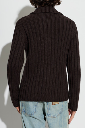 Dolce & Gabbana Cardigan din lână cu guler larg