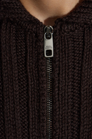 Dolce & Gabbana Cardigan din lână cu guler larg