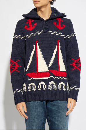 Dolce & Gabbana Turtleneck sweater with Marina motif