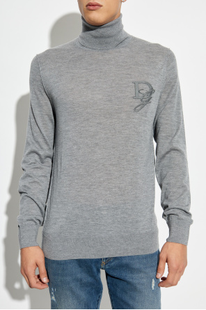 Dolce & Gabbana Cashmere turtleneck with embroidered logo