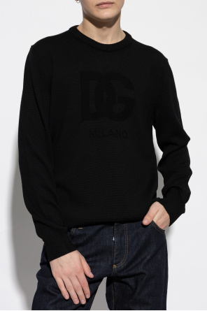 Dolce & Gabbana Wełniany sweter z logo