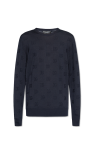 Dolce & Gabbana NAVY BLUE Sweater with monogram