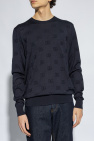 Dolce & Gabbana NAVY BLUE Sweater with monogram