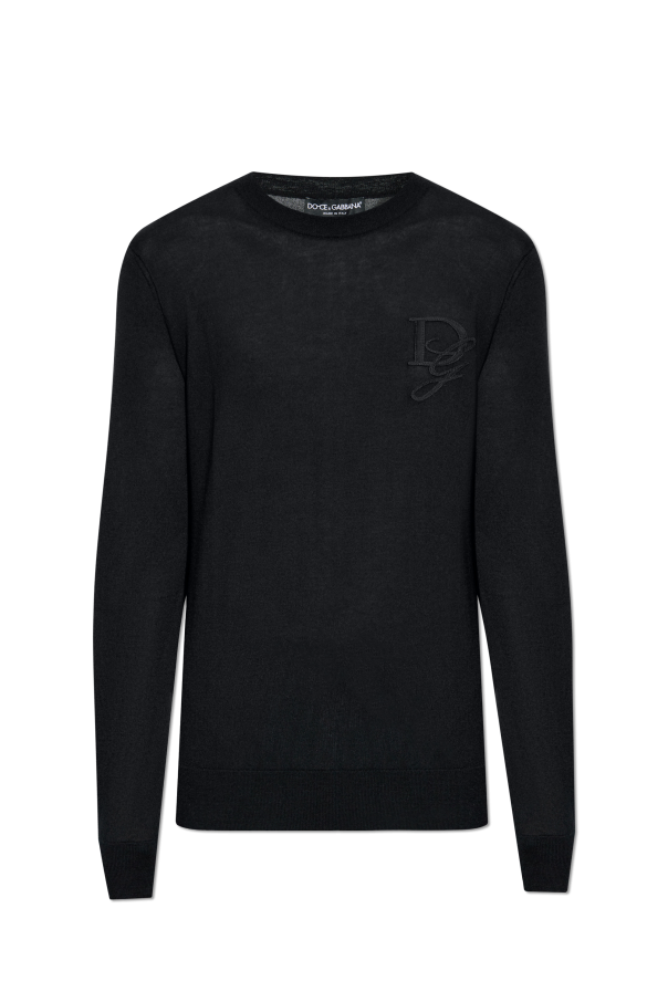 Dolce & Gabbana Kaszmirowy sweter z logo