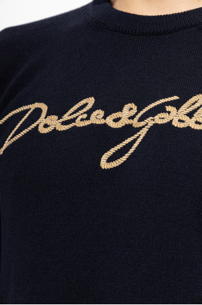 Dolce & Gabbana Wool sweater with embroidered logo