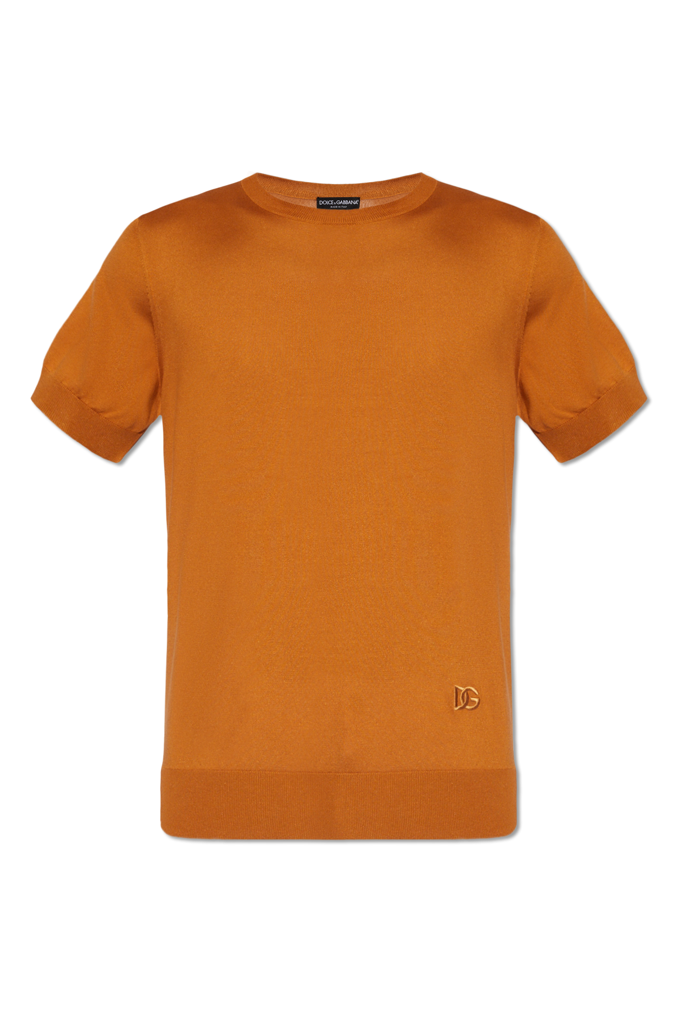 Dolce & Gabbana Kids logo-embroidered denim dungarees Knit T-shirt