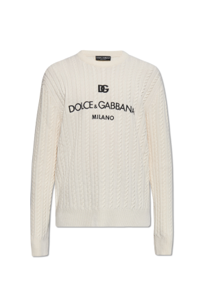 Dolce & Gabbana metallic-print funnel-neck jumper