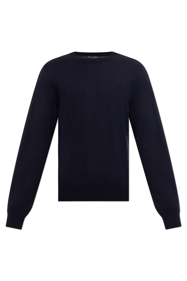 Wool sweater with patch od Dolce & Gabbana