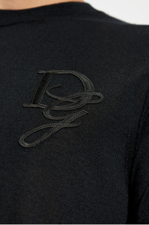 Dolce & Gabbana Kaszmirowy sweter z logo