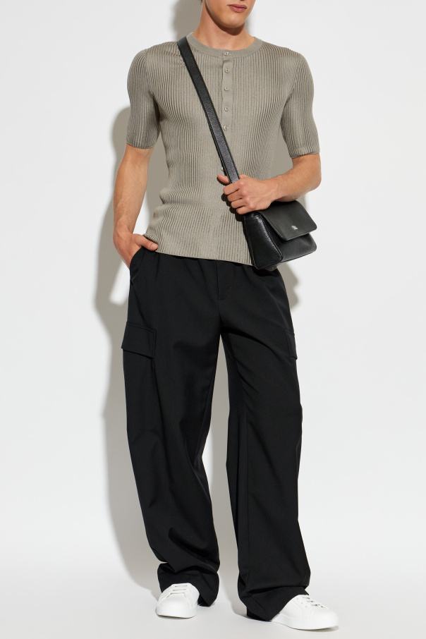 Dolce & Gabbana Silk T-shirt with logo patch