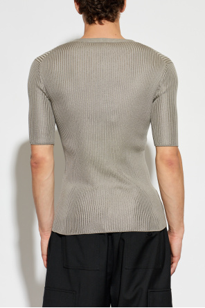 Dolce & Gabbana Silk T-shirt with logo patch