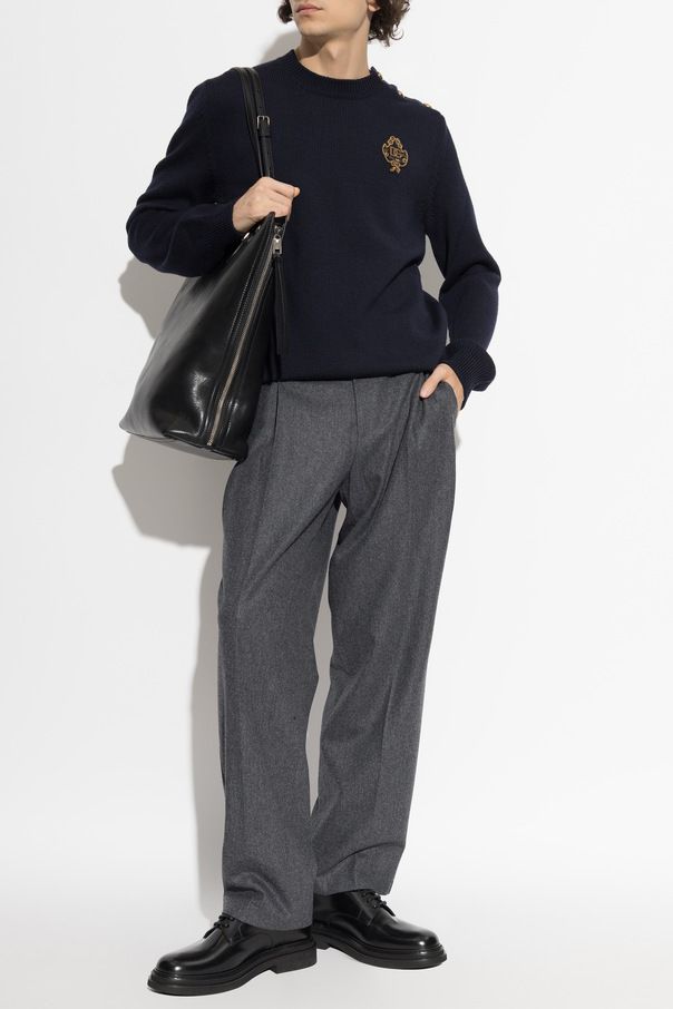 Dolce & Gabbana Wool sweater with appliqué