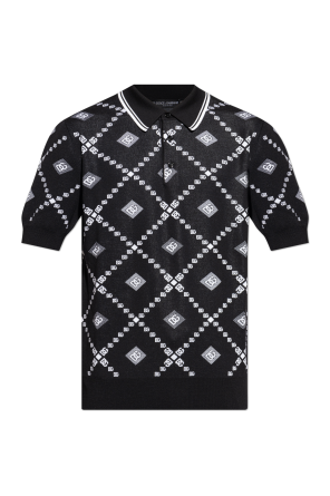 Wool polo shirt with logo